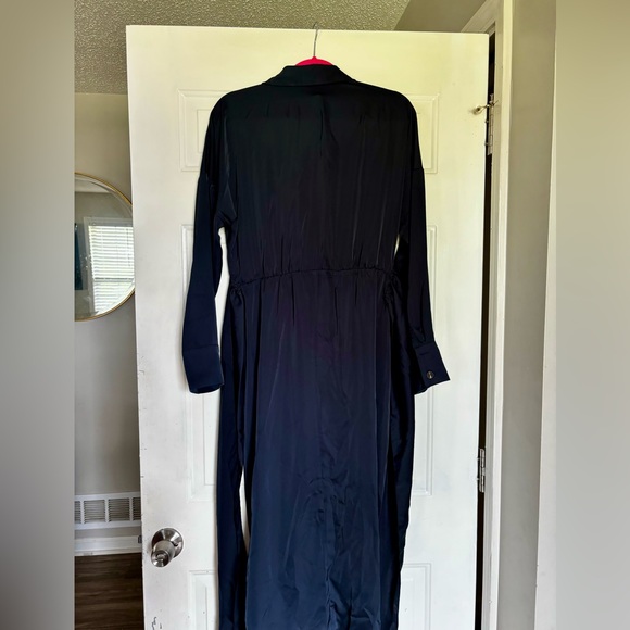NWT gorgeous navy blue shirt dress, women’s size L - Picture 2 of 8